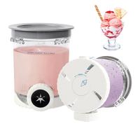 Domigard 2 Pcs 16oz Ice Cream Container, Ninja Swirl for Creami NC700 701 Series Ice Cream Maker, Pint and Lid Replacement, BPA Free and Dishwasher Safe