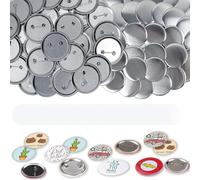 Domigard Button Maker Supplies - 50 Set 56mm/2.16 inch Blank Pin Making Kit for Machine Includes Metal Button Pin Back Cover,Metal Shells&Clear Film for Button Maker Machine