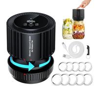 Domigard Electric Mason Jar Vacuum Sealer Kit,3 in 1 Cordless Vacuum Sealer Machine for Wide&Regular Mouth,with Can Opener, Lids and USB cable, Seal Containers for Food Storage and Fermentation