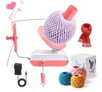 Domigard Yarn Winder, Electric Yarn Ball Winder for Crocheting, 10oz Knit Spinner with Strong Tension Adjustable Speed, Automatic Spinner Wool for Knitting Enthusiast(Pink, 10oz)