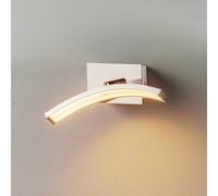 Domiluce Arc-shaped LED wall light Largo, aluminium finish