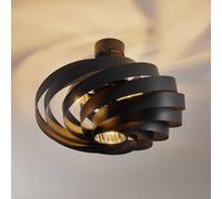 Domiluce Vento ceiling light, black, Ø 60 cm, metal, E27