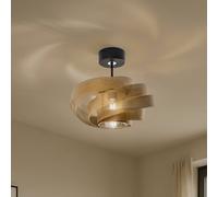 Domiluce Vento ceiling light, black/gold, metal, Ø 40 cm, E27