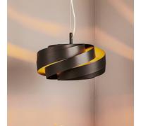 Domiluce Vento pendant light, black, Ø 40 cm, metal, E27