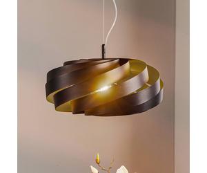 Domiluce Vento pendant light, black, Ø 50 cm, metal, E27