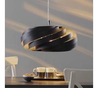 Domiluce Vento pendant light, black, Ø 60 cm, metal, E27