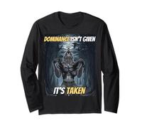 Dominance Isn't Given It's Taken Y2k Alpha Wolf Meme Long Sleeve T-Shirt