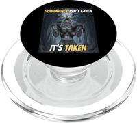 Dominance Isn't Given It's Taken Y2k Alpha Wolf Meme PopSockets PopGrip for MagSafe