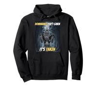 Dominance Isn't Given It's Taken Y2k Alpha Wolf Meme Pullover Hoodie