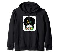Dominica and Guyana Mix Half Dominica half Guyanese Roots Zip Hoodie