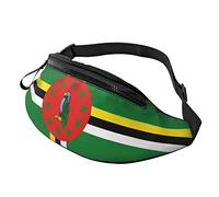 Dominica Flag Fanny Pack for Men & Women,Casual Durable with Adjustable Strap & Headphone Hole for Outdoors Workout Running Hiking Cycling Traveling