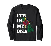 Dominica Flag It's in My DNA Molecule Dominican Pride Long Sleeve T-Shirt