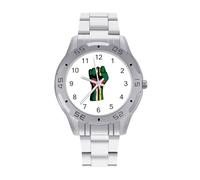 Dominica Flag Nation Spirit Business Watches for Men Stainless Steel Strap Watch Casual Wrists Accessories Boyfriend Father Gift