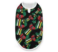 Dominica Flag Nation Spirit Fashion Dog Shirts Printing Pet Clothes Sleeveless Pets Vest for Dogs Puppy Cats 2XL