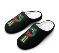 Dominica Flag Nation Spirit Men's Memory Foam Slippers Comfort Cotton Slip On House Shoes for Indoor Outdoor 13-14(46-47)