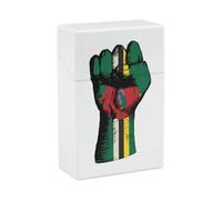 Dominica Flag Nation Spirit Portable Cigarette Cases Plastic Cigarettes Holder Box Personalized Smoking Accessories for Indoor Outdoor