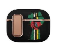 Dominica Flag Nation Spirit Stylish Case Cover Compatible with AirPods Pro 2 Hard PC Protector with Black Button Buckle