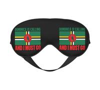 Dominica is Calling and I Must Go Eye Mask Sleep Mask Light BlockBlindfold Night Eyes Cover Soft Pressure-Free Eyeshade with Elastic Strap for Home Travel Office Nap Yoga