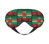 Dominica is Calling and I Must Go Eye Mask Sleep Mask Light BlockBlindfold Night Eyes Cover Soft Pressure-Free Eyeshade with Elastic Strap for Home Travel Office Nap Yoga