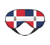 Dominica Republic Flag Eye Mask Sleep Mask Light BlockBlindfold Night Eyes Cover Soft Pressure-Free Eyeshade with Elastic Strap for Home Travel Office Nap Yoga
