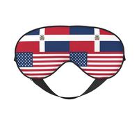 Dominican American Flag Eye Mask Sleep Mask Light BlockBlindfold Night Eyes Cover Soft Pressure-Free Eyeshade with Elastic Strap for Home Travel Office Nap Yoga