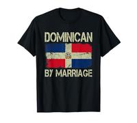 Dominican by Marriage Dominican Flag Funny Husband Wife T-Shirt