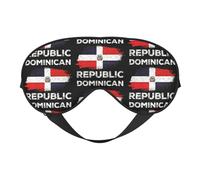 Dominican Dominicana Republic Flag Eye Mask Sleep Mask Light BlockBlindfold Night Eyes Cover Soft Pressure-Free Eyeshade with Elastic Strap for Home Travel Office Nap Yoga