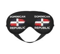 Dominican Dominicana Republic Flag Eye Mask Sleep Mask Light BlockBlindfold Night Eyes Cover Soft Pressure-Free Eyeshade with Elastic Strap for Home Travel Office Nap Yoga