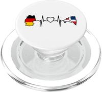 Dominican German Heartbeat Germany Flag Heritage PopSockets PopGrip for MagSafe