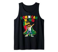 Dominican King Pride Republic Flag Crown Caribbean Culture Tank Top