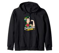 Dominican Pride Dominican Mom Strong Woman Dominica Flag Zip Hoodie