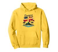 Dominican Pride: Island Paradise Patriotic Celebration Pullover Hoodie, Adult Unisex, Lemon, M