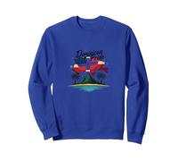 Dominican Pride: Island Paradise Patriotic Celebration Sweatshirt, Adult Unisex, Royal Blue, XXL