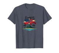 Dominican Pride: Island Paradise Patriotic Celebration T-Shirt, Men, Heather Blue, 3XL