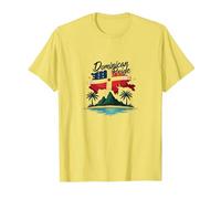 Dominican Pride: Island Paradise Patriotic Celebration T-Shirt, Men, Lemon, M