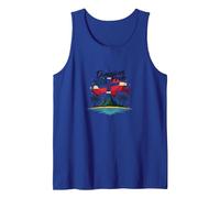 Dominican Pride: Island Paradise Patriotic Celebration Tank Top, Men, Royal Blue, XL