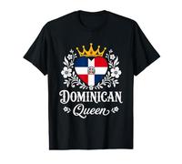 Dominican Queen Dominican Republic Flag Proud Woman Value Graphic T-Shirt