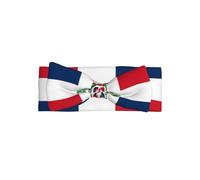 Dominican Republic Adorable Baby Bow Headband Soft and Stretchy Infant Hair Accessory for 0-6 Months Baby Showers soft skin-friendly elastic