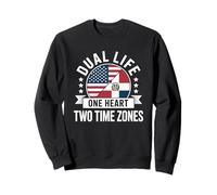 Dominican Republic And USA Roots United Heritage Pride Sweatshirt