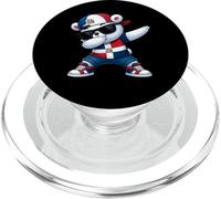 Dominican Republic Bear Patriotic Dabbing Dab Boys Kids 2025 PopSockets PopGrip for MagSafe
