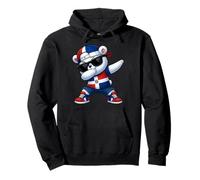 Dominican Republic Bear Patriotic Dabbing Dab Boys Kids 2025 Pullover Hoodie