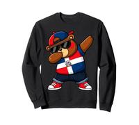 Dominican Republic Bear Patriotic Dabbing Dab Boys Kids 2025 Sweatshirt