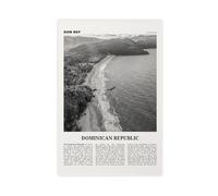 Dominican Republic Black And White Landscape, Dominican , Dominican Poster, Dominicana, Dominica, Santo Domingo, Caribbean Canvas Poster Bedroom Decor Landscape Office Room Decor Gift 20x30inch(50x75