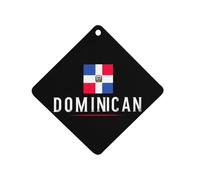 Dominican Republic Car Air Freshener Decorative Hanging Aromatherapy Tablets for Car Trucks Rhombus