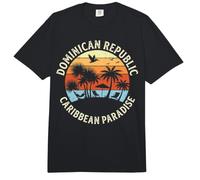 Dominican Republic Caribbean Paradise Retro Tropical Sunset Comfort Colors Adult Heavyweight T-Shirt
