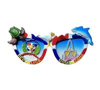 Dominican Republic Creative Sunglasses Refrigerator Magnet Travel Souvenir 3D Fridge Decoration Magnetic Sticker Craft Collection