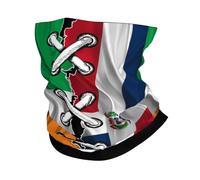 Dominican Republic Dominicans Republic And Ireland Irish Flag Wavy Combine Men Women Bandana Soft Snood Stretchy Snoods For Outdoor Hiking Running Cold Weather