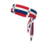 Dominican Republic Double-Sided Sports Headband, Unisex Headband for Playing Ball, Fitness and Outdoor Activities