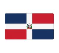 Dominican Republic Extra Large Rubber Mouse pad 16x29.5in, Strong Adhesion, Durable, Suitable for a Wide Range of Occasions