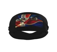 Dominican Republic Flag and Haiti Flag Sports Headbands for Men Women, Moisture Wicking Workout Headband, Sweatband for Running,Cycling,Football,Yoga
